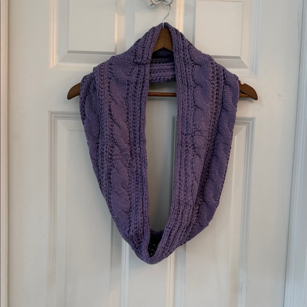 Purple Cable Knit Women's Scarf